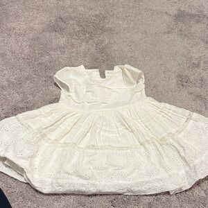 Elegant White Eyelet Kids Dress